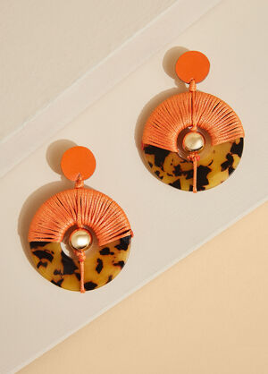 Wrapped Embellished Disc Earrings, Exuberance image number 0