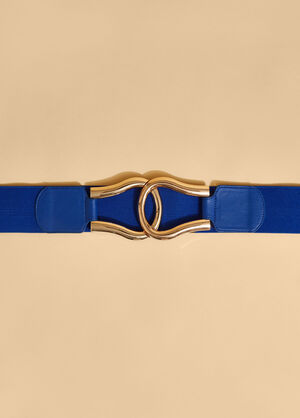 Faux Leather Paneled Stretch Belt, Surf The Web image number 0